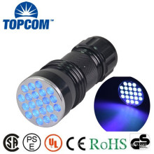 Pocket Size 21LED 365nm UV Flashlight/21LED 365nm UV Torch